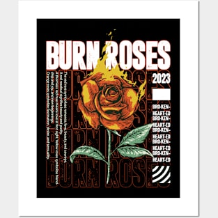 Burn Rose Posters and Art